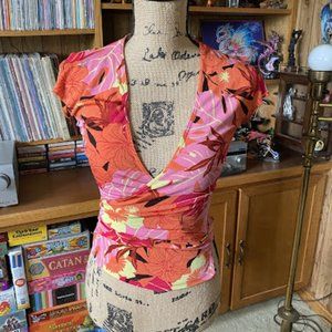 Rampage Heart Moon Star Y2K Wrap Shirt